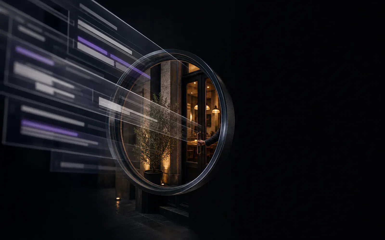 A commercial scene capturing high-purchase-intent search through a precise demand window